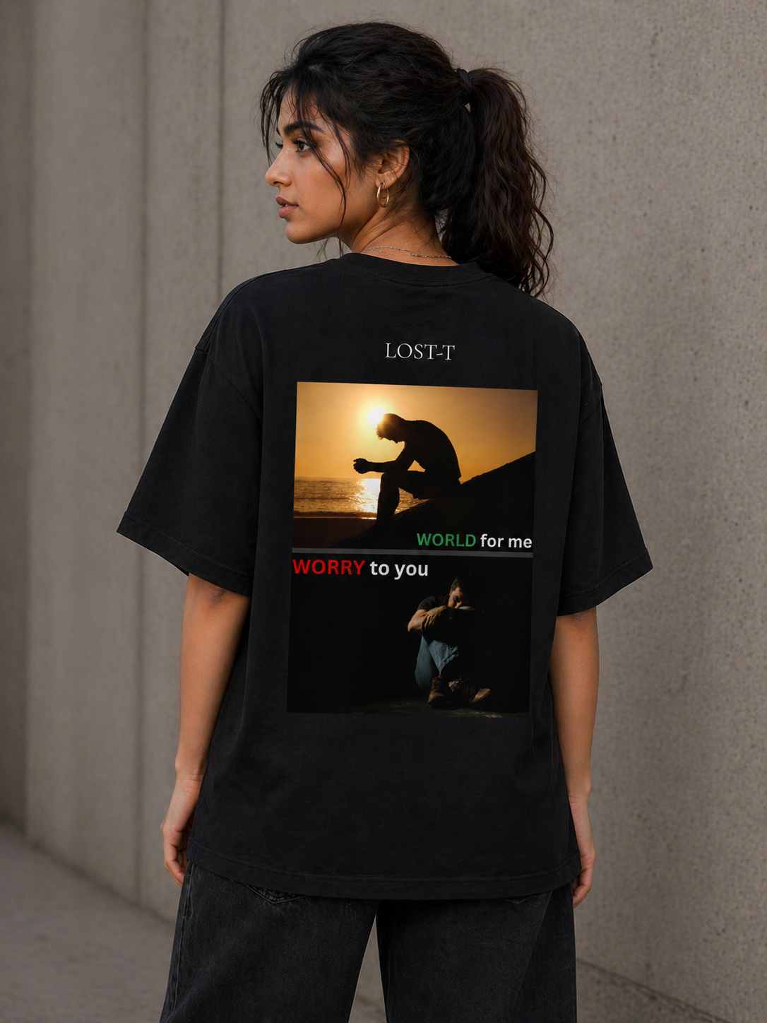 World-Worry Female Oversized Standard T-Shirt