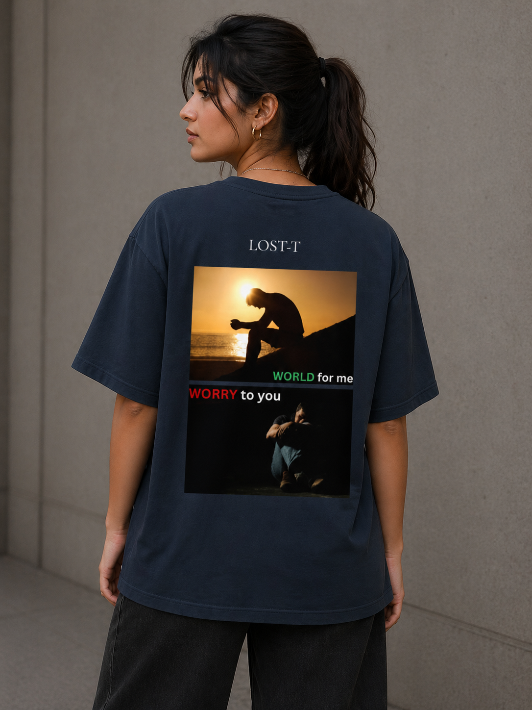 World-Worry Female Oversized Standard T-Shirt