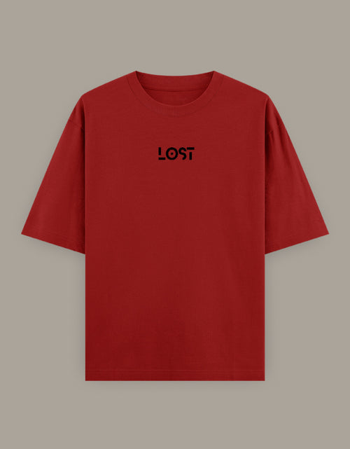 Lost Oversized TShirt with LOST text embroidery stitch on its front.