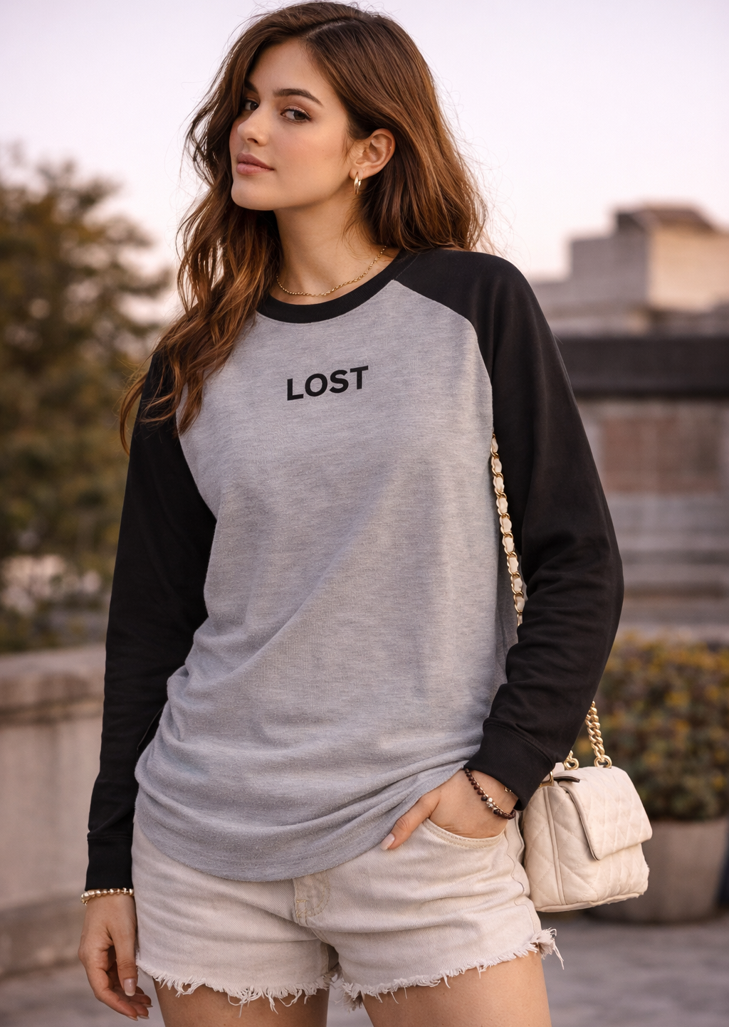 Raglan T-Shirt(Embroidery Stitch)
