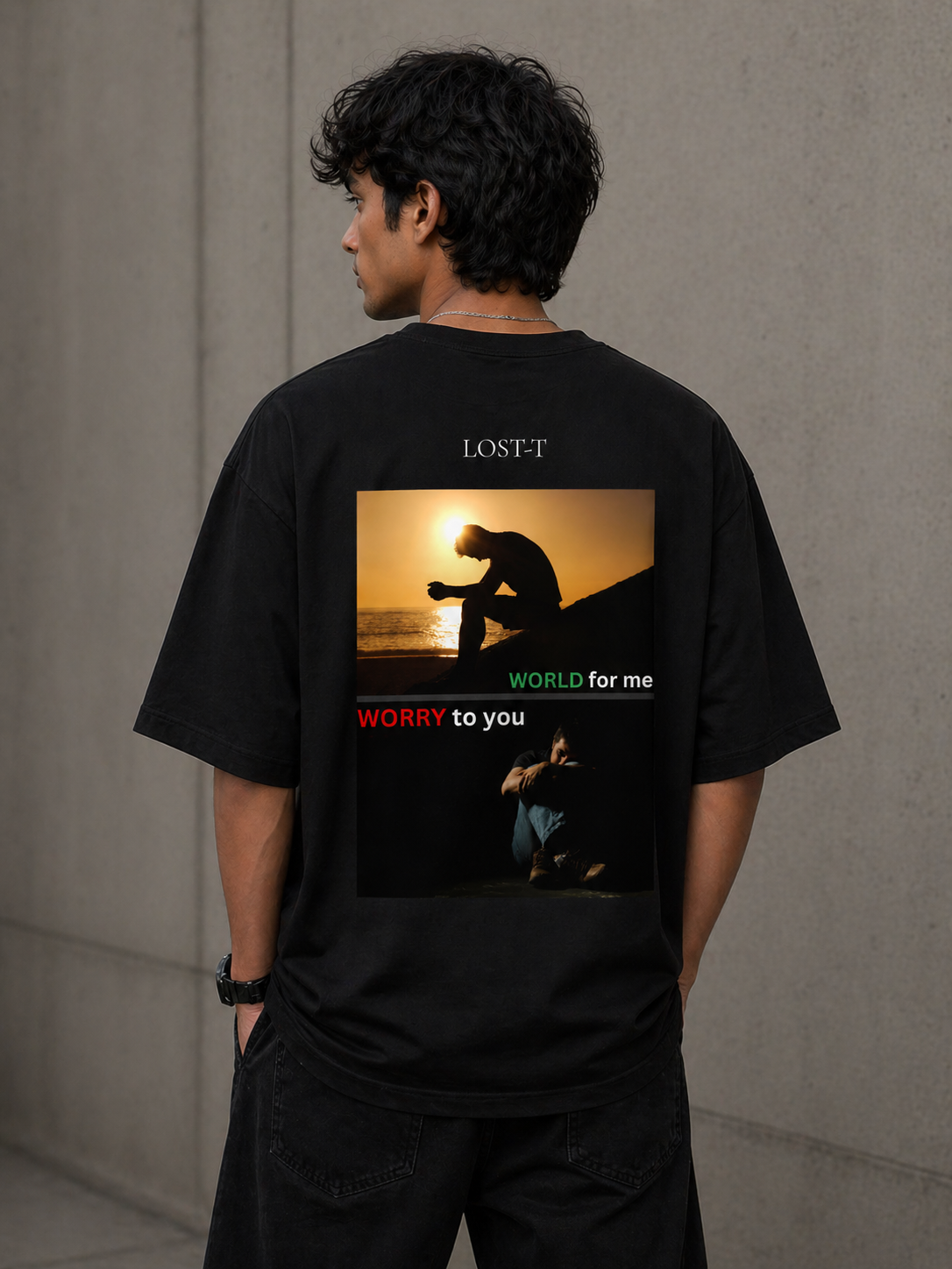 World-Worry Male Oversized Standard T-Shirt