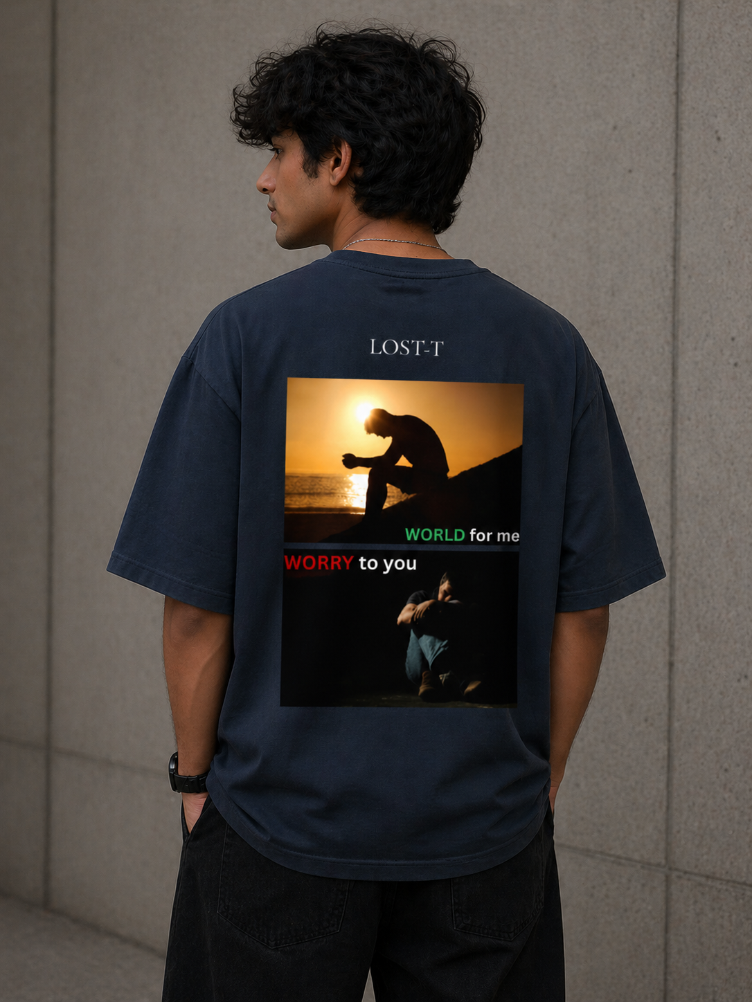 World-Worry Male Oversized Standard T-Shirt