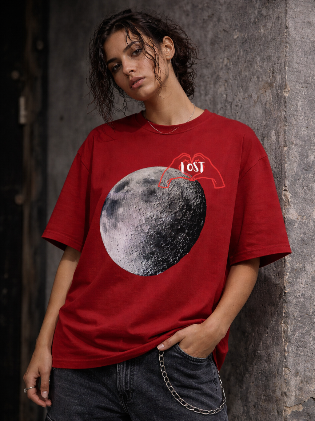 Moon Female Terry Oversized Tee